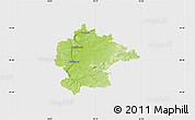 Physical Map of Kitzingen, single color outside