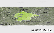 Physical Panoramic Map of Kitzingen, darken, semi-desaturated