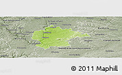 Physical Panoramic Map of Kitzingen, semi-desaturated
