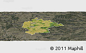 Satellite Panoramic Map of Kitzingen, darken, semi-desaturated