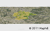 Satellite Panoramic Map of Kitzingen, semi-desaturated
