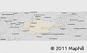 Shaded Relief Panoramic Map of Kitzingen, desaturated