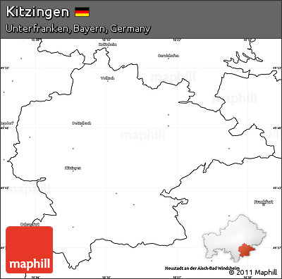 Blank Simple Map of Kitzingen