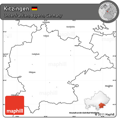 Blank Simple Map of Kitzingen