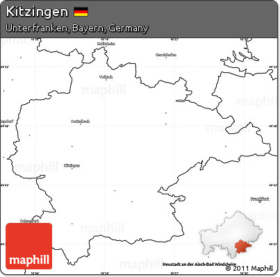 Blank Simple Map of Kitzingen