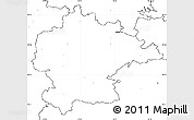 Blank Simple Map of Kitzingen, no labels