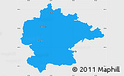 Political Simple Map of Kitzingen, single color outside