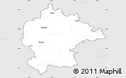 Silver Style Simple Map of Kitzingen, cropped outside