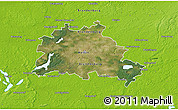 Satellite 3D Map of Berlin, physical outside