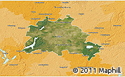Satellite 3D Map of Berlin, political outside