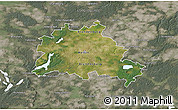 Satellite 3D Map of Berlin, semi-desaturated