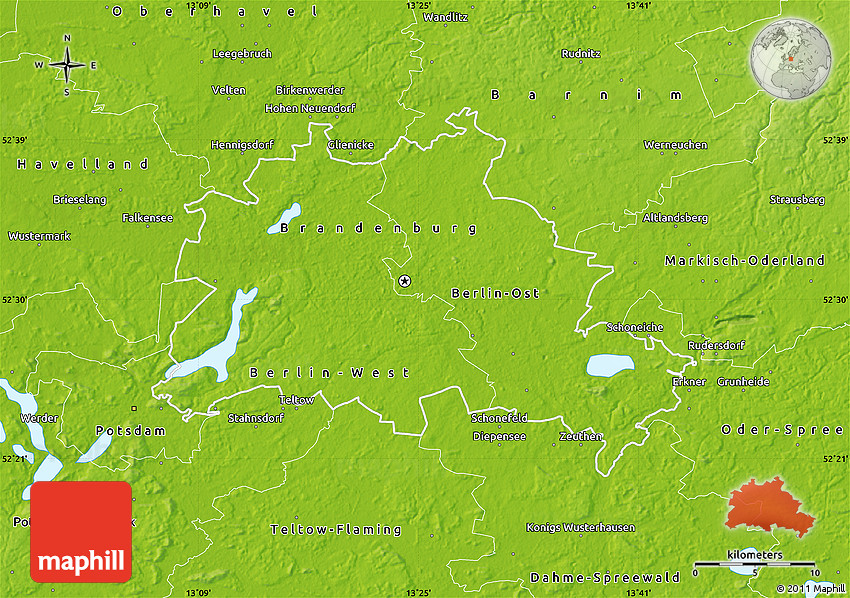 Physical Map of Berlin