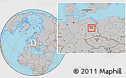 Gray Location Map of Berlin