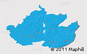 Political 3D Map of Uckermark, cropped outside