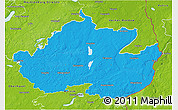 Political 3D Map of Uckermark, physical outside