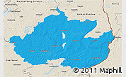 Political 3D Map of Uckermark, shaded relief outside