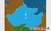 Political Map of Uckermark, darken