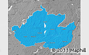 Political Map of Uckermark, desaturated