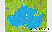 Political Map of Uckermark, physical outside