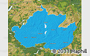 Political Map of Uckermark, satellite outside