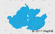 Political Map of Uckermark, single color outside