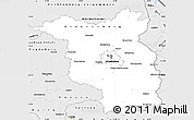 Silver Style Simple Map of Brandenburg