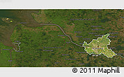 Satellite 3D Map of Hamburg, darken