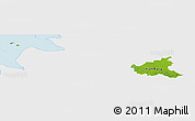Physical Panoramic Map of Hamburg, single color outside
