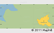 Savanna Style Simple Map of Hamburg, single color outside