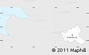 Silver Style Simple Map of Hamburg, single color outside