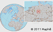 Gray Location Map of Marburg-Biedenkopf