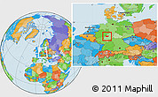 Political Location Map of Marburg-Biedenkopf, within the entire country