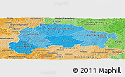 Political Shades Panoramic Map of Gießen