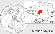 Blank Location Map of Hessen