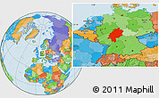 Political Location Map of Hessen