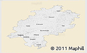 Classic Style Panoramic Map of Hessen, single color outside