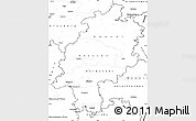 Blank Simple Map of Hessen