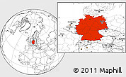 Blank Location Map of Germany