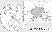 Gray Location Map of Germany, blank outside