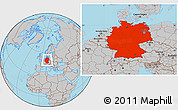 Gray Location Map of Germany