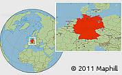 Savanna Style Location Map of Germany