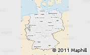 Classic Style Map of Germany, single color outside