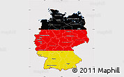 Flag Map of Germany