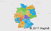 Political Map of Germany, cropped outside