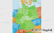 Political Shades Map of Germany