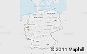 Silver Style Map of Germany, single color outside