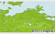 Physical 3D Map of Mecklenburg-Vorpommern