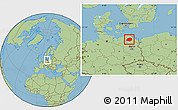 Savanna Style Location Map of Demmin