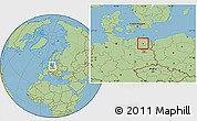 Savanna Style Location Map of Neubrandenburg