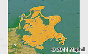 Political Map of Rügen, satellite outside